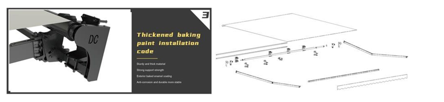 Awning track accessories, affecting the key experience