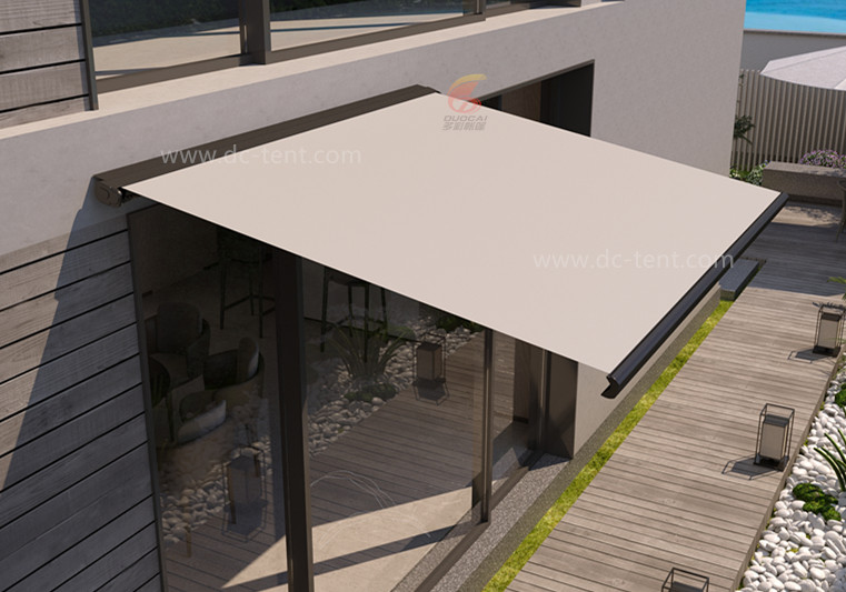 Heavy-duty full cassete retractable awning: the perfect choice for hotel terraces